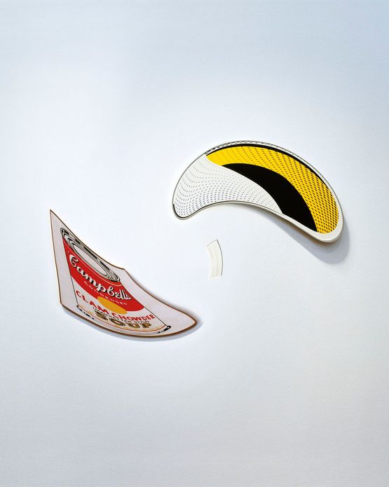 Soup and Mirror distorted for the times counterclockwise by Louise Lawler contemporary artwork Photography