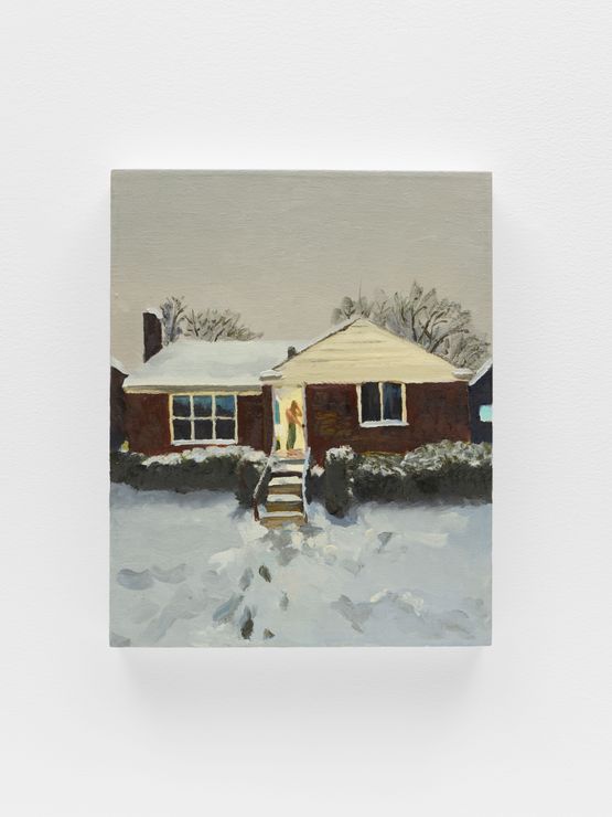 One Person on a Snowy Night by Liu Xiaodong contemporary artwork Painting