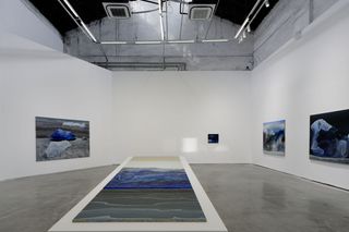 Contemporary art exhibition Wang Qifeng The Deep Blue of Time at ShanghART M50 Shanghai China