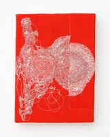 Impatiens 1 by Junko Oki contemporary artwork textile