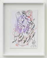 De-Fossilization Of The Look Dialogue With Madonna Del Parto by Pelagie Gbaguidi contemporary artwork drawing works on paper