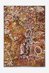 Bush Holiday Dreaming by Leon Russell Black contemporary artwork painting