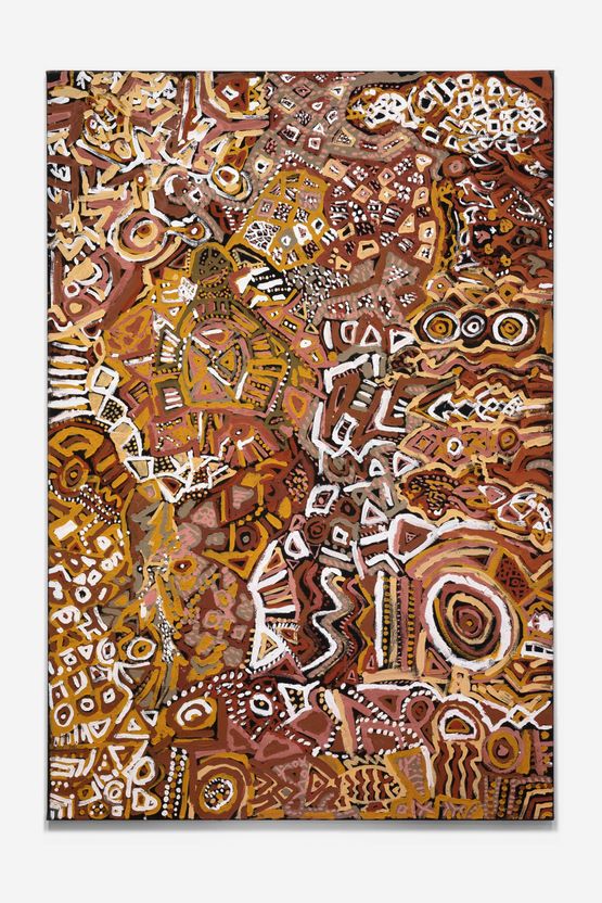 Bush Holiday Dreaming by Leon Russell Black contemporary artwork Painting