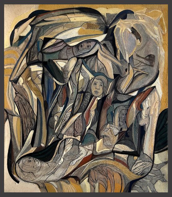 Unsettled Lives 2 by Vikrant Bhise contemporary artwork Painting