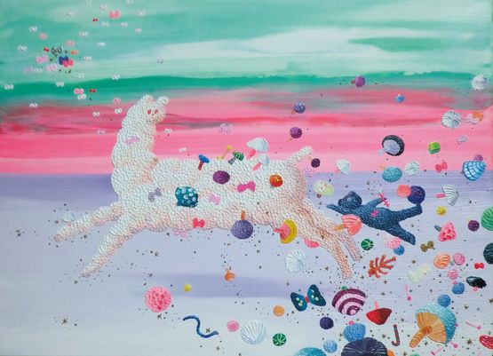 Falling from a Horse by Eguchi Ayane contemporary artwork Painting