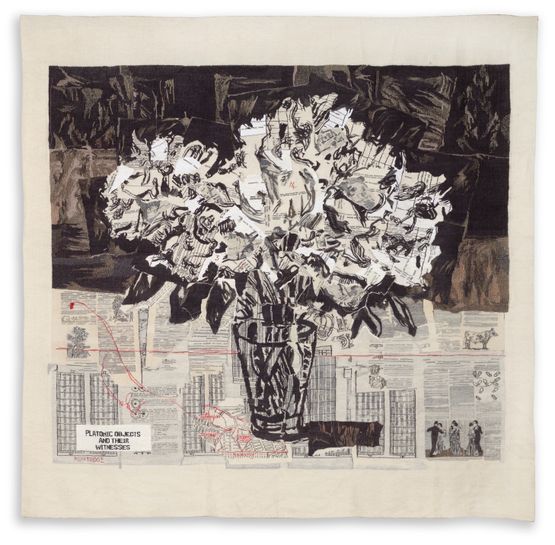 Peonies Cadence by William Kentridge Misheck Masamvu contemporary artwork Painting