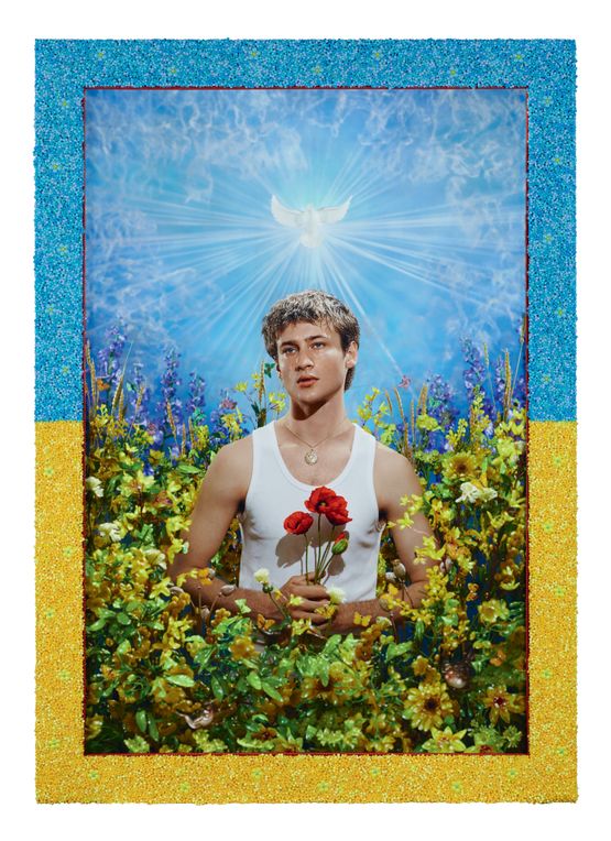 La promesse Bogdan Romanovic by Pierre Et Gilles contemporary artwork Mixed Media