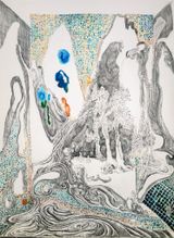 Digital and Landscape-Flowing Water by Lin Guocheng contemporary artwork painting works on paper