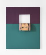 Doubleface Quadricone MagentaEarth Green by Valeska Soares contemporary artwork painting