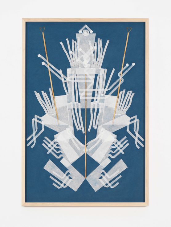 Queen Mantis Soul Streamers  Mesmerizing Mesh 86 by Haegue Yang contemporary artwork Works on Paper