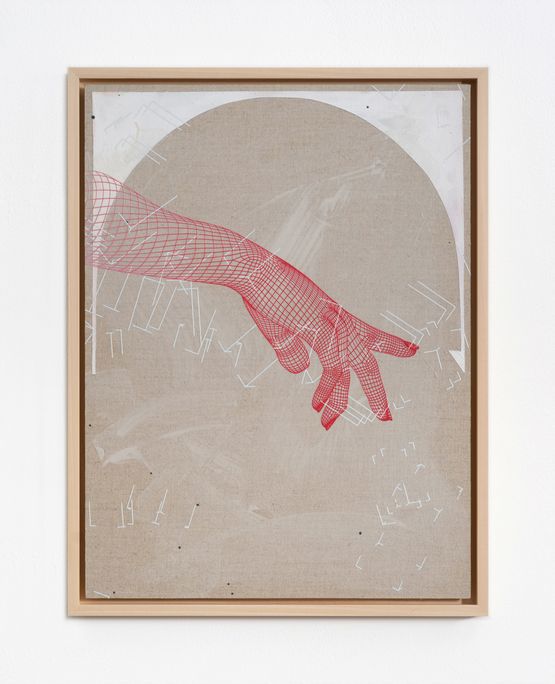 Red Hand by Matthew Stone contemporary artwork Painting