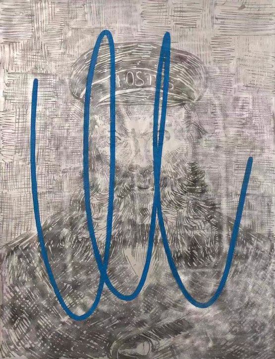 Portrait of Joseph Roulin by Zhao Zhao contemporary artwork Mixed Media