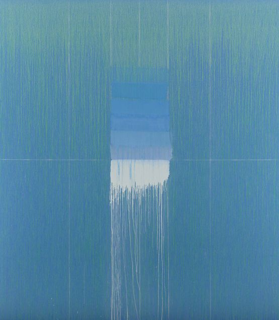 Blue by Pat Steir contemporary artwork Painting
