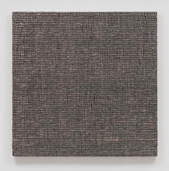 Woven Solid as Weft Square Black 1 by Analia Saban contemporary artwork Painting