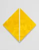 Untitled Yellow Diamond with White Inner Band by Mary Corse contemporary artwork Painting
