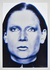 Maton X3 1972 Silber Blau Schwarz by Katharina Sieverding contemporary artwork print