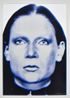 Maton X3 1972 Silber Blau Schwarz by Katharina Sieverding contemporary artwork Print