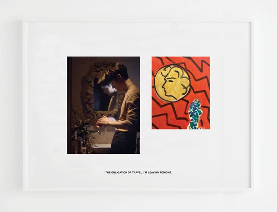 The Obligation of Travel. Im leaving tonight. by Tobias Kaspar contemporary artwork Print