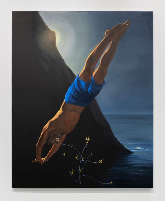 The Diver A Body Shaped Sliver by Caleb Hahne Quintana contemporary artwork Painting