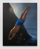 The Diver A Body Shaped Sliver by Caleb Hahne Quintana contemporary artwork Painting