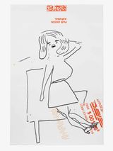 Airmail by Rose Wylie contemporary artwork painting works on paper