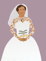 Nana on her wedding day by Ayesha Green contemporary artwork painting