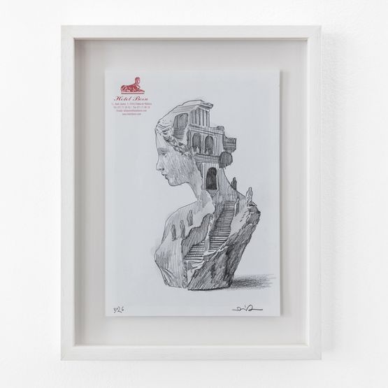 Hotel Born Stairs in the Labyrinth by Daniel Arsham contemporary artwork Drawing