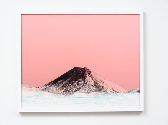 Ngauruhoe rule of 23 colour negative by Greta Anderson contemporary artwork Print