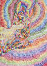Confused Cat by Anastasia Klose contemporary artwork works on paper