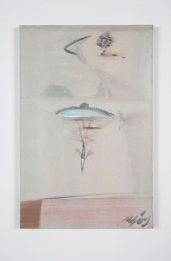 Rower by Merlin James contemporary artwork Painting