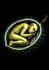 Durian Man Sleeping by Chun U Bi contemporary artwork textile