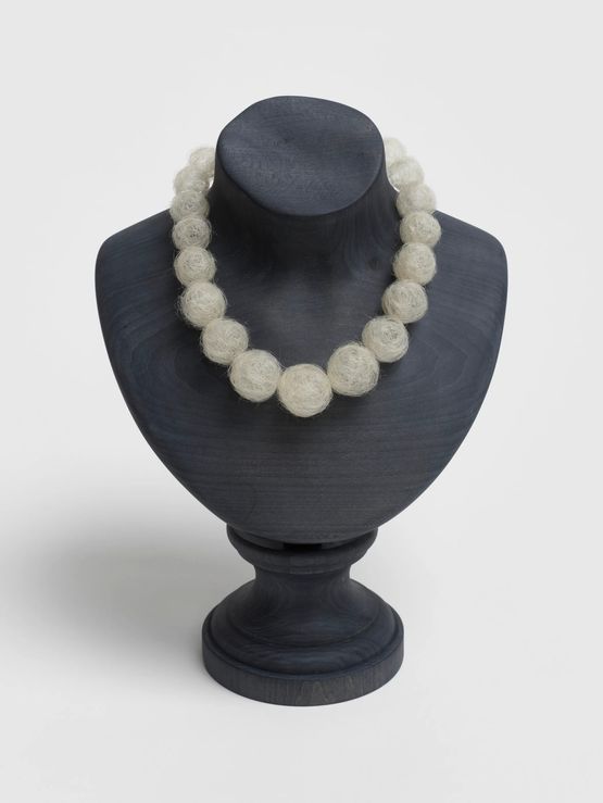 Hair Necklace silver by Mona Hatoum contemporary artwork Sculpture