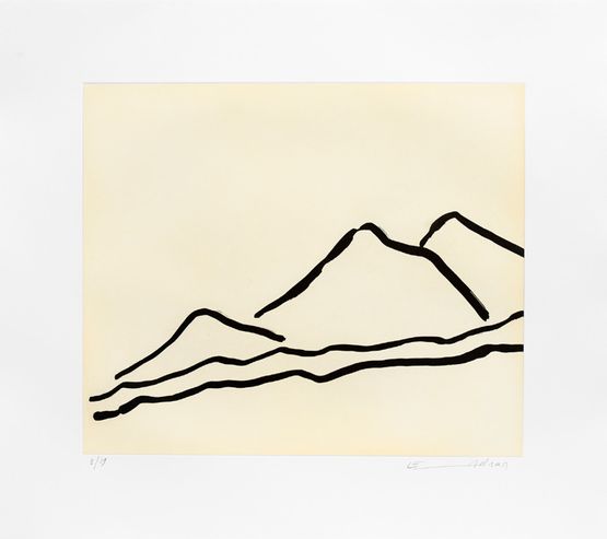 Quelque part... by Etel Adnan contemporary artwork Print