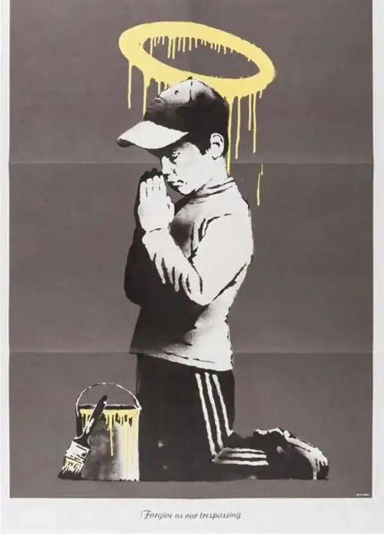 Forgive Us Our Trespassing by Banksy contemporary artwork Print