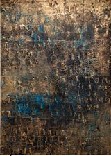 Blue Bloods XII by Kirtika Kain contemporary artwork mixed media painting