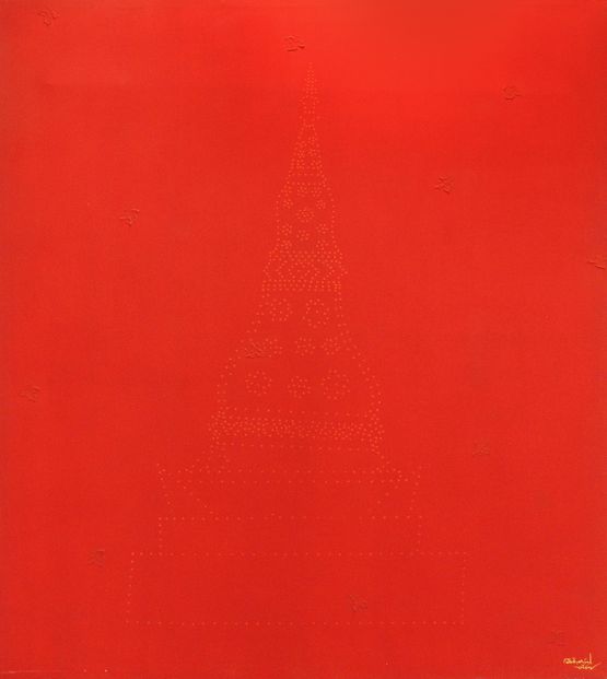 Red Chedi by Sakarin Krue-On contemporary artwork Painting