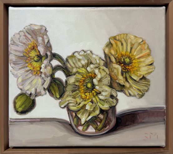 Poppies by Sam Michelle contemporary artwork Painting