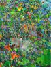 birds in the forest by Ayumu Yamamoto contemporary artwork Painting