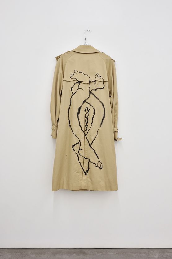 Nous sur mon impermeable Us on my Raincoat by Annette Messager contemporary artwork Painting