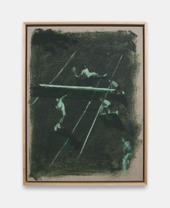 Dark Green Tennis by Holly Lowen contemporary artwork Painting