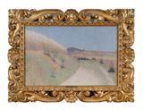 Le chemin borde de chardons by Achille Lauge contemporary artwork painting works on paper
