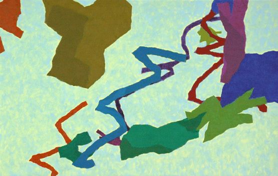 Orcas Fragment by Harold Cohen contemporary artwork Painting