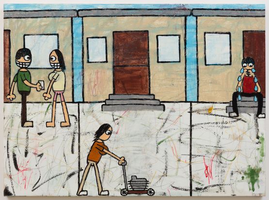 Neighborhood by Jay Stuckey contemporary artwork Painting