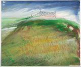 die Landpyramide in Branitz III by Sarah Schumann contemporary artwork painting works on paper