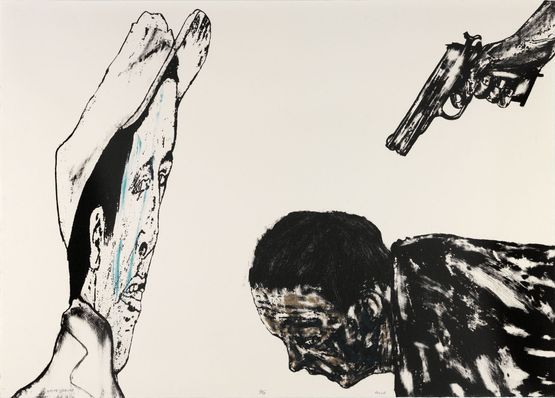 White Squad by Leon Golub contemporary artwork Print
