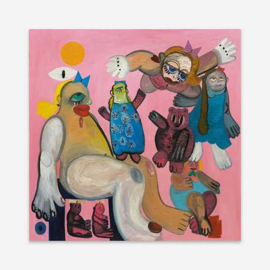 Pink Scene by Trude Viken contemporary artwork Painting