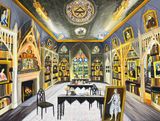 Strawberry Hill Library by Gretchen Scherer contemporary artwork painting