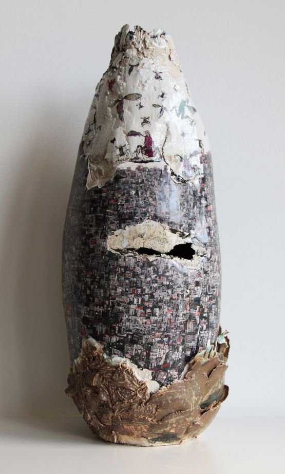 And the dead tree gives no shelter the cricket no relief. T.S.E. by Zena Assi contemporary artwork Sculpture