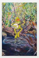 Its Not Easy Being Green by Keith Mayerson contemporary artwork painting works on paper