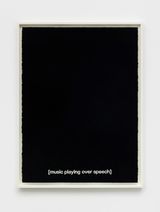 Music Playing Over Speech by Gardar Eide Einarsson contemporary artwork works on paper